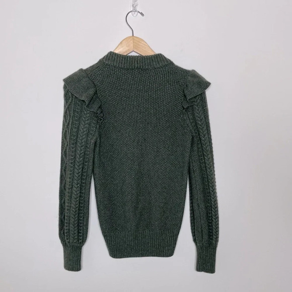 Madewell Hollydene Ruffle-Shoulder Pullover Sweater wool comfy feminine - Picture 8 of 13